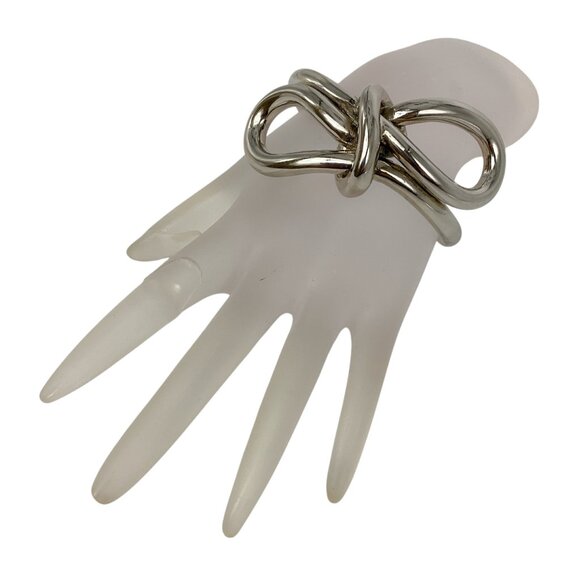 Balenciaga Silver Fall Winter 2013 Bow Tie Knot Cuff Bracelet - Picture 1 of 5